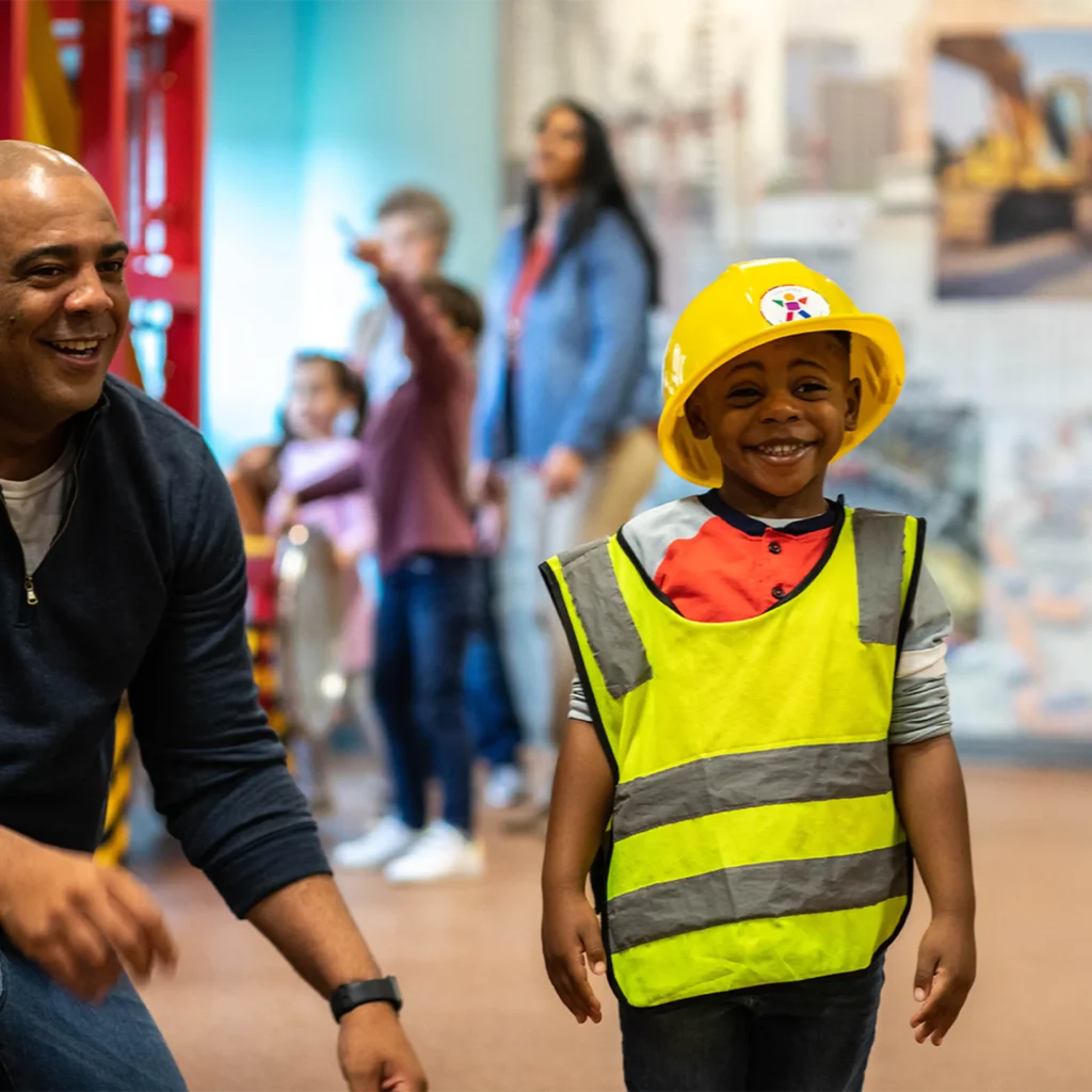 Construction zone exhibit at the Children's Museum of the Upstate Greenville location.