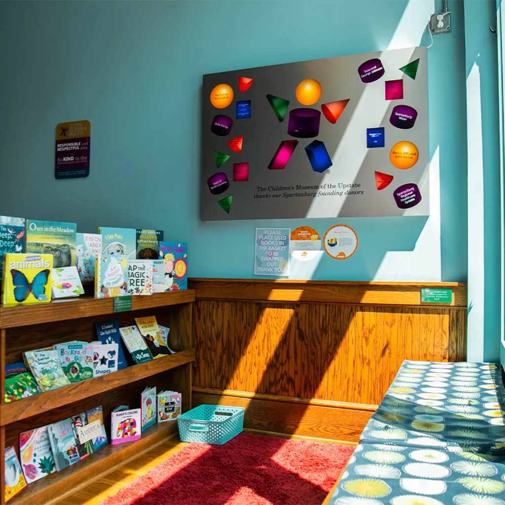 booknook at the Children's Museum of the Upstate Spartanburg location.
