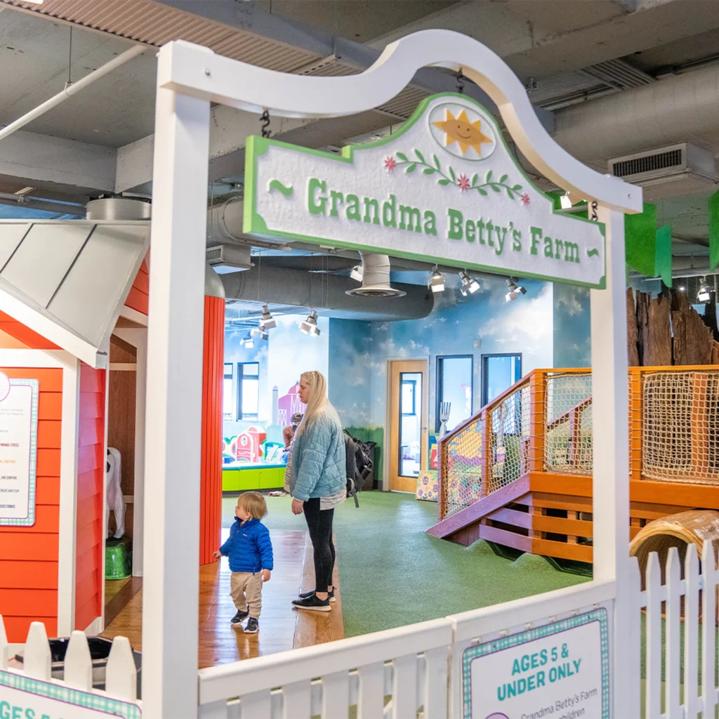 Grandma Betty's Farm exhibit at the Children's Museum of the Upstate Greenville location.