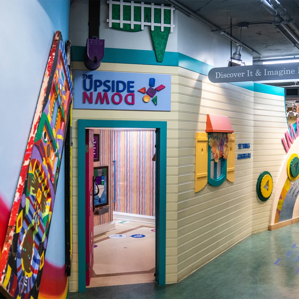 The Upside down room at the Children's Museum of the Upstate Greenville location.