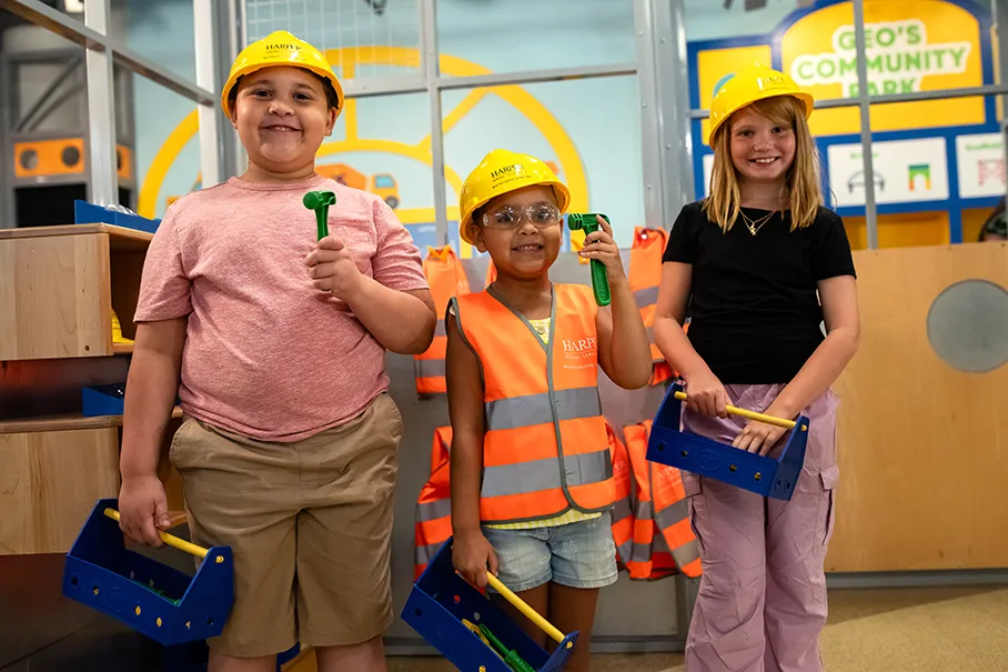 kids with tools
